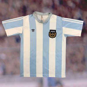 Argentina 1988/90 International Home Soccer Jersey Small Adidas Camiseta Futbol